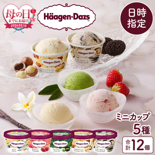 ≪母の日までにお届け!!≫ハーゲンダッツ『定番ミニカップ5種セット(合計12個)』アイスクリーム アイス スイーツ デザート_H0016-111-mo 2607637 - 北海道浜中町