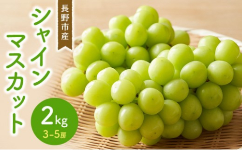 シャインマスカット2kg　3-5房 2607731 - 長野県長野市