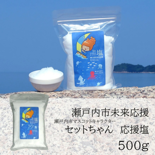 セットちゃん 応援塩 500g 塩 フレーク塩 粗塩 調味料 岡山 瀬戸内市 2607824 - 岡山県瀬戸内市