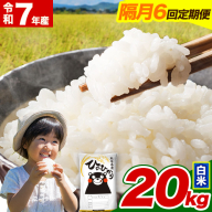 令和7年産【隔月6回定期便】白米 ひのひかり【2ヶ月に1回届く】 20kg 5kg×4袋《お申込み翌月から出荷》 熊本県産 精米 ひの 米 こめ ヒノヒカリ コメ お米 津奈木
