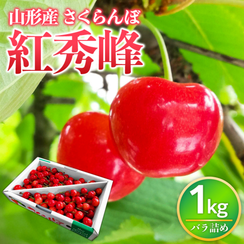 山形県産 さくらんぼ 紅秀峰 1kg バラ詰め FY26-072 2609628 - 山形県山形市