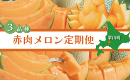 【4月〜6月の3ヶ月限定受付ですので、お早めにお申し込みください！】土門農園のキング種と北海道日原のキング種・レッド種の全3種を3ヶ月に分けてお届けします。栗山メロンファンのための超贅沢定期便！