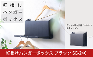 壁掛けハンガーボックス ブラック SE-246 日本製 燕三条 玄関収納 レイン コート  [川口工器] 【028S050】