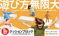遊び方無限大！127色から選べる クッションブロック(6個セット)【 ブロック クッション 玩具 運動 健康 遊具 キッズ 子ども 子供 知育 おもちゃ 茨城県 つくば市 】