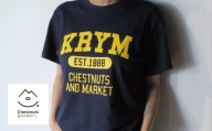 北海道栗山町「Chestnuts&Market」オリジナルTシャツ（ネイビー）　C051