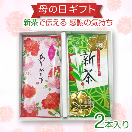 ＜母の日ギフト＞走り新茶80g×2本 国産 贈り物 お茶【B703】 2612721 - 宮崎県新富町