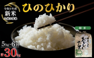 【令和8年産先行予約】【定期便 6ヶ月】ひのひかり 精米 5kg  計30kg