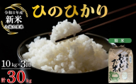 【令和8年産先行予約】【定期便 3ヶ月】ひのひかり 精米 10kg  合計30kg