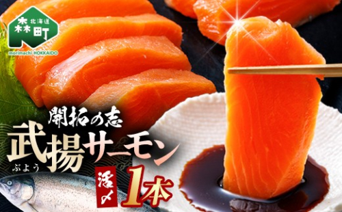 開拓の志 武揚サーモン 「森町」 活〆1本 ＜株式会社 ワイエス海商＞ サケ さけ 鮭 海鮮丼 海産物 森町 ふるさと納税 北海道 mr1-1342 2613605 - 北海道森町
