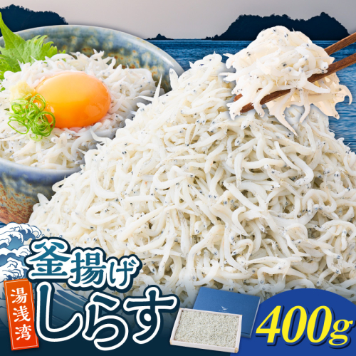 E6111_釜揚げしらす 約400ｇ木箱入り 2614029 - 和歌山県湯浅町