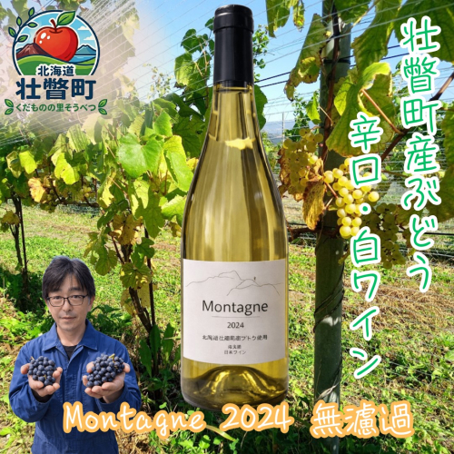 昭和新山ワイン　Montagne 2024 無濾過(モンターニュ） 白ワイン 辛口 壮瞥町産ぶどう100% SBTQ013 2614065 - 北海道壮瞥町