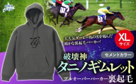 [破壊神タニノギムレット](セメントカラー)プルオーバーパーカー裏起毛 [XL] [ ふるさと納税 人気 おすすめ ランキング 馬 競馬 競走馬 引退馬 タニノギムレット パーカー 裏起毛素材 日高 北海道 平取町 送料無料 ] BRTV105-4