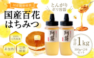 国産 百花はちみつ 合計1kg （500g×2本）【2026年5月発送】とんがりポリ容器 ハチミツ 熊本県産