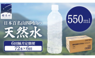【 6回 隔月 定期便 】 嬬恋高原 の 天然水 ラベルレス ボトル 550ml × 24本 入 × 3箱 × 6回 水 ミネラルウォーター 72本  飲料水 通販 定期 備蓄 ローリングストック 備蓄用 ペットボトル 防災 工場直送 箱買い まとめ買い 国産 防災 嬬恋銘水 日用品 [BA063tu]