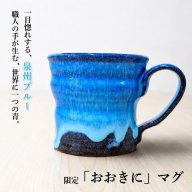 【泉佐野市限定】泉州ブルーに隠れる感謝。限定「おおきに」マグ 015B650