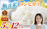 【先行予約】 【 定期便 12回 】 コシヒカリ 無洗米 5kg × 12ヶ月 計60kg 令和8年産 精米 白米 米 2026 8年産 R8米 R8 令和8年産米 お米 ご飯 無洗 こめ コメ kome ごはん ライス こしひかり 家庭用 備蓄 防災 送料無料 国産 千葉県産 千葉 千葉県 旭市 BANJYO farm bnj005