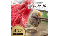 今帰仁生まれの「美らヤギ」刺し身2パック 山羊汁2パック【1504567】