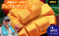 ＜2026年7月から順次発送・贈答用＞名物おじーが作るアップルマンゴー2kg(4～5玉)【1694665】