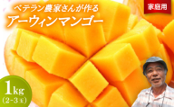 ＜2026年7月から順次発送・家庭用＞ベテラン農家さんが作る アーウィンマンゴー1kg(2～3玉)【1694741】