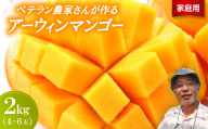 ＜2026年7月から順次発送・家庭用＞ベテラン農家さんが作る アーウィンマンゴー2kg(4～6玉)【1694804】