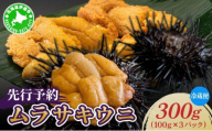 ＜先行予約＞ 北海道産 ムラサキウニ（正規品）300g【ogm-032】生うに 塩水うに ミョウバン不使用 海鮮 国産 北海道 伊達 ふるさと納税