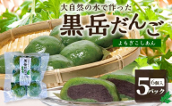だんご 黒岳だんご 6個入×5P 計30個 冷凍｜団子 和菓子 お菓子 あんこ こしあん よもぎ 米粉 手作り 個包装 大容量 もろっこはうす 宮崎県 諸塚村 MO-04