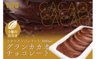 ジェラート ジェラテリア TiG（ティグ）イタリアンジェラート グランカカオチョコレート 2000ml (2L) 大容量 無着色 無香料 秋田 美郷町 [無着色 無香料 国産 秋田県産 カカオ 本格ジェラート]
