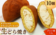 生どら焼き「ジャン坊くん」10個入（キャラメル&クラッシュアーモンド） 菓子 スイーツ 和菓子 F41-0019
