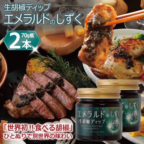 生胡椒ディップ エメラルドの雫（シズク）70g×2本【胡椒 こしょう コショウ 缶詰 缶詰め かんづめ 防災 防災用品 備蓄】 099H4473 2620005 - 大阪府泉佐野市