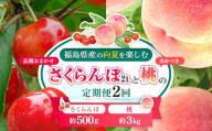 【2026年出荷分】福島県伊達市産 〈定期便2回〉 さくらんぼ 約500g ＆ 桃 約3㎏ 株式会社大喜 伊達の桃 あかつき 桃 フルーツ 果物 もも モモ momo サクランボ F21C-513