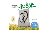 栽培期間中農薬・化学肥料不使用　こしひかり　玄米 5kg×4袋(20kg)【1735081】