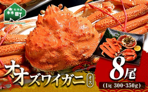 オオズワイガニ オス姿 8尾 300～350g前後×8尾 ＜海鮮問屋　株式会社　瑞宝＞ かに カニ 蟹 ガニ がに 海鮮 森町 北海道 mr1-1371 2621957 - 北海道森町