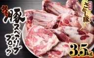 【訳あり】豚スペアリブブロック 3.5kg以上【6月お届け】　KN079-013-6