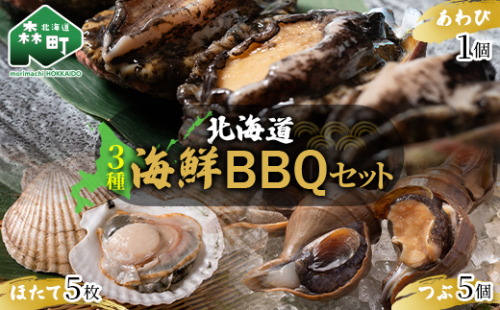 北海道海鮮BBQセット ＜物産館運営振興会((株)ハマグチ)＞ 北海道 北海道産 海鮮 BBQ バーベキュー セット ほたて ホタテ つぶ ツブ あわび アワビ mr1-1410 2622073 - 北海道森町