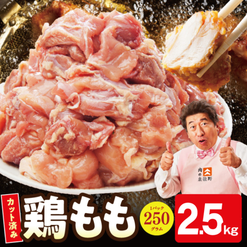 【小分け】国産鶏もも肉 2.5kg（250g×10P） 【カット済み 氷温熟成×極味付け 簡単調理 訳あり サイズ不揃い 鶏肉 とり スピード発送 】 mrz0446 2622430 - 大阪府泉佐野市