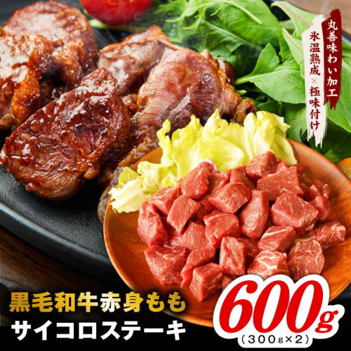 【氷温熟成×極味付け】黒毛和牛赤身もも  サイコロステーキ 600g【小分け 300g×2P 味付け 焼くだけ 簡単調理 牛肉】 mrz0431 2623129 - 大阪府泉佐野市