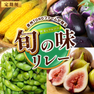 【定期便】泉州TONOファームが贈る定期便 野菜とフルーツの旬の味リレー【7月～10月発送 水ナス トウモロコシ 枝豆 いちじく 茄子 とうもろこし 豆 イチジク なす 新鮮 泉州 やさい フルーツ】 099Z563
