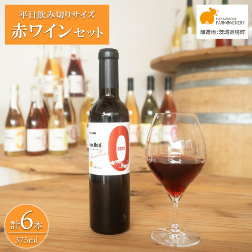 【訳あり】赤ワイン6本セット(375ml×6) 辛口 ハーフボトル ギフト 母の日 父の日 プレゼント 酒 クラフト K2708 2623427 - 茨城県境町