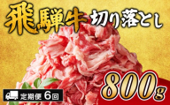 【6ヵ月定期便】飛騨牛切り落とし 800g ｜ 牛肉 和牛 国産 切り落し 切落し 定期便 スライス すき焼き カレー 赤身 赤身肉 牛 肉 夜ごはん 晩ごはん ご飯 おかず おすすめ 瑞穂市 岐阜県