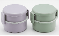 お弁当箱 2段 500ml レンジ対応 【セピアグリーン】 丸型 バイオマス ONWR1B 【弁当箱 コンパクト 小学生 幼稚園 子供 大人】スケーター 668395 奈良県 奈良市 skt104