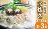 博多水炊き(はかた地鶏切り身・つみれ)セット（ 2～3人前 ） 冷凍 セット 小分け 惣菜 おかず 鍋 調理 福岡県 川崎町