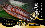 国産 うなぎ 蒲焼き（鹿児島県産） 5尾 (720〜770g) 【国産100％ 鰻 ウナギ 蒲焼 土用丑の日 丑の日 冷凍 魚介 海鮮 おかず お祝い ご褒美 贅沢 おすすめ 人気 花立山養鰻 福岡県 筑前町 HY004】