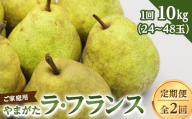 ご家庭用やまがたラ・フランス定期便（全2回） FSY-2808