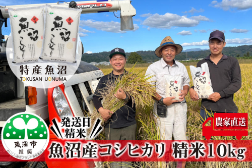 令和8年産 農家直送！ 魚沼産 コシヒカリ 精米 10kg （ 5kg × 2 ）（ 米 こしひかり お米 こめ コメ おこめ 白米 魚沼 魚沼産コシヒカリ 魚沼産こしひかり 新潟 ） 新潟県  2627497 - 新潟県魚沼市