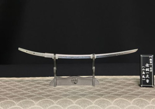 精密日本刀『無銘一文字』(山鳥毛) 刀身 民芸品 工芸品 伝統技術 上杉謙信 鎌倉時代 一文字派 太刀 豪華絢爛 刃文 国宝 ステンレス ミニレプリカ  2627675 - 新潟県魚沼市