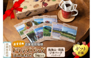 自家焙煎珈琲 おすすめドリップバッグ詰め合わせ 9個入り ～鳥海山・飛島ジオパークパッケージ～ ＜ギフト包装＞ [珈琲 コーヒー ドリップバッグ 自家焙煎 ギフト 贈り物 プレゼント 熨斗 詰め合わせ 詰合せ 飲料 ドリンク 珈琲豆専門彩豆]