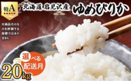 令和7年産 ＜8月配送＞ 山下商店ゆめぴりか 20kg | 北海道岩見沢産 ゆめぴりか 米 白米 お米 岩見沢市【a164-006-08】