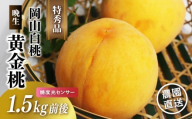 岡山白桃 （晩生／黄金桃） 特秀品 1.5kg前後 糖度センサー momo68 / 黄桃 贈答 ギフト 産直 高級 フルーツ 果物 くだもの プレゼント 【配送不可地域：北海道／沖縄県／離島】 【jujy075-02】