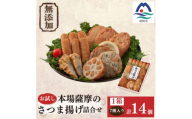 無添加 甘さ控えめ 本場薩摩のこだわりさつま揚げ詰合せ　お試し X0-31 _さつま揚げ 薩摩 揚げ物 練り物 惣菜 冷蔵 【1738034】