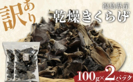【訳あり】福島県産 乾燥きくらげ100g×2パック きくらげ 木耳 キクラゲ 肉厚 国産 食品 F4D-2584